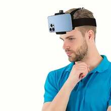 1pc/Set Adjustable Head-Mounted Phone Camera Holder, Head Strap Clip Accessory For First-Person POV Video Shooting, Live Streaming, Video Editing