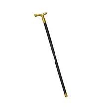 Adult Steampunk Derby Walking Cane Gold DerbyStyle Handle And Black Hollow Stick Victorian Gothic Steampunk Costumes Cosplay And Accessory For Themed Parties 36Inchgift - As Pic - View 3