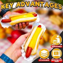 Bandeja para perros calientes 50 unidades - Bandejasparaperroscalientes - Ver 4