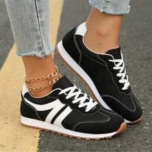 Nuevas zapatillas deportivas ligeras, informales y a la moda para correr, ideales para todas las estaciones. - Blanco y Negro - Ver 2