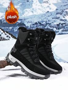 Botas de nieve de caña alta para hombres, botas versátiles deportivas y casuales para el trabajo, zapatos con elevador, botas para otoño/invierno