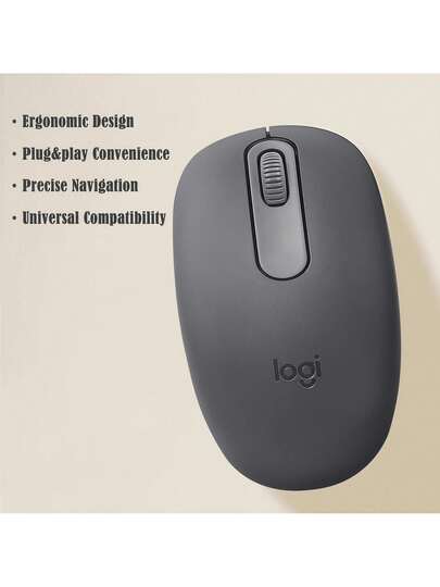 Logitech M196 Ergonomic Mouse With 57° Tilt, Scientific Support, Bluetooth 2.4G Dual-Mode Wireless, Comfortable Grip For Small And Medium Hands, Perfect For Programmers And Designers, Black
