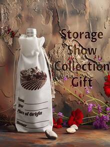 1 pieza Bolsa de almacenamiento de vino tinto, bolsa de exhibición de vino y champán, bolsa de regalo. Estampado clásico impreso en lino, diseño de cordón doble, bolsa de embalaje de vino, bolsa de regalo. Para regalar, coleccionar, exhibir en el gabinete. Navidad, boda, cumpleaños, embalaje de regalo. Adecuado para todas las estaciones, reutilizable.