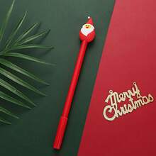 10pcs Personalized Christmas Cartoon Neutral Pens, High-Quality Christmas Event Sharing Small Gifts, Awards, Gifts, Stationery, Colorful Customized Pens, Fun Coworker Gifts, High-End Business Gifts For Men, Brand Promotion Corporate Giveaways, Anniversary Ideal Gifts, Party, Gathering And Family Gifts, Creative Advertising And Conference Activity Promotional Writing Tools - Multicolor - View 9