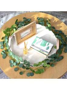 1 pièce/3 pièces/80 pièces Plantes artificielles - Vigne de feuilles d'eucalyptus, décorations de jardin extérieur, décorations d'arbre de Noël, guirlande de fête de mariage, décorations de maison, salle à manger, chambre à coucher, décoration d'hiver, décoration d'Halloween, décoration de Noël, cadeaux d'anniversaire