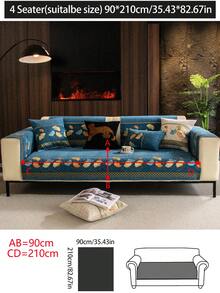 1pc All-Season Sofa Cushion Cover, Modern Minimalist Anti-Slip Sofa Seat Protector, Dust-Proof And Washable Sofa Slipcover, Blue Fashionable Soft Non-Fading Non-Shedding Bedroom Decor Pet-Friendly Cover, Adjustable For Corner Sofa, Bedroom, Office, Living Room Combination Furniture, 1/2/3/4 Seater Sofa