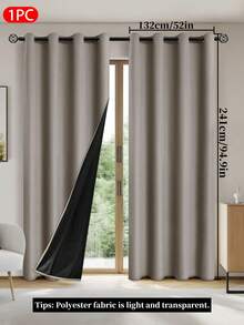 1 pieza/2 piezas Cortinas opacas con forro térmico aislante, adecuadas para sala de estar, dormitorio, cocina, baño, decoración del hogar, decoración de la habitación - Caqui - Ver 24