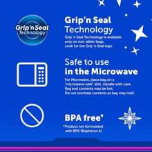 Bolsas de almacenamiento de alimentos de cuarto de galón, tecnología Grip 'n Seal para un agarre más fácil, abrir y cerrar,(120 Count (Holiday)) - Tipo 2 - Ver 8