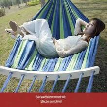 1 pieza Hamaca de lona gruesa antivuelco para exteriores, columpio resistente y portátil apto para camping, patio, jardín o interior, fácil de almacenar y transportar