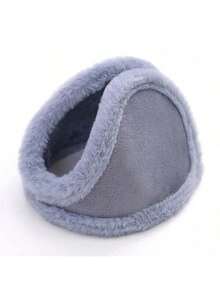 1pc New Rear-Wearing Ear Muffs, Winter Student Ear Warmers, Unisex Autumn/Winter Soft, Elastic, Warm Ear Covers, Outdoor Skiing, Running, Cycling Wind & Cold Protection Thick Earmuffs - Multicolor - View 7