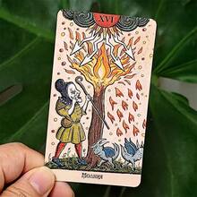 Böser Mond Turm Deck, Russische Version 78 Karten, exquisites künstlerisches Design, komplexe Muster, perfekt für Partyspiele und Weihnachts-, Halloween-, Thanksgiving-Geschenke