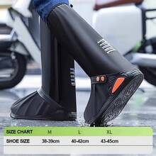 BOOSEN Cubre Zapatos Impermeable, Cubre Zapatos para Lluvia, con Bandas Reflectantes Botas de Lluvia Antideslizantes Chubasqueros de Alta Protección la Lluvia para Bicicleta - G - Ver 7