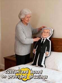 1pc Customized Pet Portrait Pillow - DIY Cat/Dog Stuffed Throw Pillow, Pet Lover Gift, Polyester Fiber Cushion, Perfect For Valentine's Day, Christmas, Thanksgiving, Birthday (10cm Without Zipper) - Multicolor - View 6