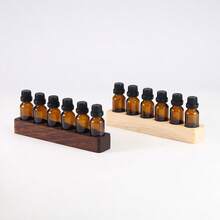 Black Walnut & Pine Essential Oil Bottle Storage Box, Simple & Fashionable Aromatherapy Display Shelf