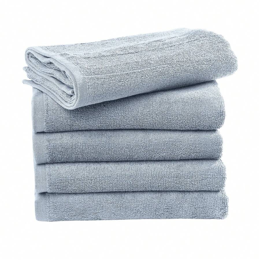 Ebro Bath Towel (Placid Blue) - Coffee Brown - View 1