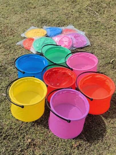 Portable Foldable Multifunctional Outdoor Travel Carry Water Bucket, Fishing Bucket, Collapsible Camping Bucket, Beach Bucket, Brush Cleaning Bucket, Art Brush Washing Bucket, Suitable For Studio, Beach, Travel Portable Folding Water Bucket, Durable, Portable, Multifunctional | Suitable For Beach, Travel, Outdoor Adventure, Garden Party, Camping, Picnic, Fishing, Hiking - Various Colors Multifunctional Folding Bucket