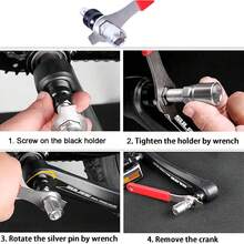 أداة فك عتلة الدراجة، أداة سحب عتلة الدراجة، أداة إزالة إطار المحور السفلي، مناسبة لصيانة وإصلاح الدراجات