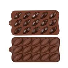 1/2/3pcs Cocoa Fruit Shaped Mousse Cake Mold, Olive Chocolate French Dessert Olive Chocolate Silicone Mold, Easy Demold, Homemade Sweet Candies, Suitable For Halloween, Christmas - Brown - View 6