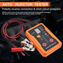 Kit de herramientas de limpieza de inyector de combustible, 8 modos de pulso, probador de inyector, con 4 adaptadores de limpiador de inyectores, herramientas de limpieza de bricolaje con - Naranja - Ver 9