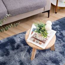Runner Rug For Bedroom 2x6 Feet Soft Shaggy Area Rugs Fluffy Carpet For Hallway Bedside Upgrade NonSlip Shag Plush Rug For Dorm Living Room TieDyed Light Grey - 2' x 6'(跑者)+紮染藍灰色 - 查看 6