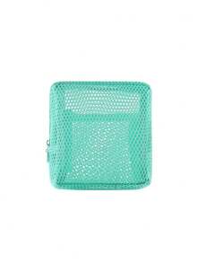 Bolsa de malla multiusos de alta calidad con textura de color macaron (estilo de cordón con colores aleatorios) Bolsa para toallas sanitarias, bolsa de almacenamiento de cosméticos, bolsa de maquillaje para damas, bolsa de almacenamiento de tampones para niñas, adecuada para viajes, vuelos, negocios, familia, campamento, al aire libre, playa, vacaciones de verano, regreso a la escuela, bolsa de lavado, bolsa de lavado, bolsa de viaje de lavado