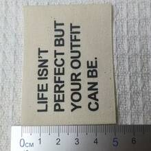 Etiquetas de Roupas de Algodão de Tamanho Grande, Impressas com Texto em Inglês, Marca de Roupas e Projetos DIY Feitos à Mão - Bege - Visão 6