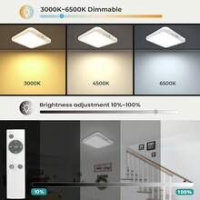 Yogle Ceiling Lamp, Motion Sensor Night Light, LED Ceiling Lamp With 3 Color Temperature Adjustment, 5000mAh Large Capacity Battery For Long-Lasting Use, Intelligent Human Body Sensing And Remote Control Operation, Suitable For Indoor/Outdoor Stairs, Closets, Garages, Basements.