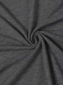 Plus Women's Christmas Tree Print Round Neck T-Shirt - Dark Grey - View 3