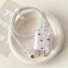 5pcs/Set Colorful Love Data Cable Protection Cover Suitable For IPhone13/14/15 Pro Max, Data Cable Protection Cover With Lanyard, Anti-Breakage, Good-Looking And Durable, Gift For Boyfriend/Girlfriend