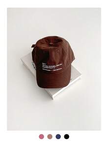 1 件装软冠简约后盖帽,男女通用休闲户外太阳帽,小脸,春夏 - 彩色 - 查看 24