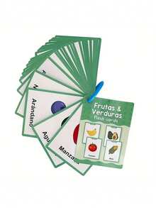 Fruit & Vegetable English Word Flash Cards, Educational Toys For Early Childhood English Learning
