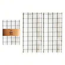 2/4pcs Black Series Rectangular Kitchen Towel, Tea Towel, Napkin Set, Minimalist Striped Plaid Pattern Large Multipurpose Kitchen Towel, Can Be Used As Napkin, Trivet, Dish Cloth, Cover - Multicolor - View 14