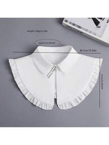 1 pieza Capa con cuello redondo para mujer, pieza de superposición de camisa desmontable, elegante