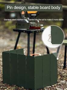 1 pièce Pare-brise, Couvercle pare-vent pour réchaud, Pare-vent pliable en alliage d'aluminium épaissi pour l'extérieur, Universel pour réchauds à cassette/réchauds à gaz, Portable et léger, Plusieurs tailles, Spécial pour la cuisine de camping et de pique-nique, Livré avec un sac de rangement - Argent - Voir 7
