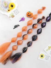 Set de pinzas para el cabello y clips con diseños de calabaza de Halloween, clips para trenzas de colores de Halloween con diseños de farolillos, calabaza/fantasma/murciélago/araña/moño, accesorios de cabello creativos y lindos para Halloween