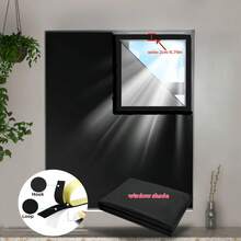 Tenda oscurante - Tessuto oscurante nuovo con fissaggio su 4 lati, installazione senza trapanatura con ganci e anelli, tenda per oscuramento e isolamento termico per camera da letto, balcone, soggiorno e cucina, per decorazione della casa