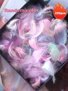 Colorful Feathers For DIYCrafting, Soft Native FeathersAccessories For PartyDecorations,FeatherMask,Windbell AndEarrings(100PCS)