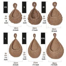 Handgeflochtener Aufbewahrungskorb, hängender Organizer-Korb für Nachttisch, Tischplatte, Wanddekoration, zum Aufbewahren von Sonnenbrillen, Kosmetika, Schreibwaren, Schlüsseln, Pflanzen usw.