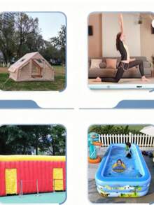 HP4 Portable Air Pump, Foldable Design, Suitable For Surfboard, Kayak