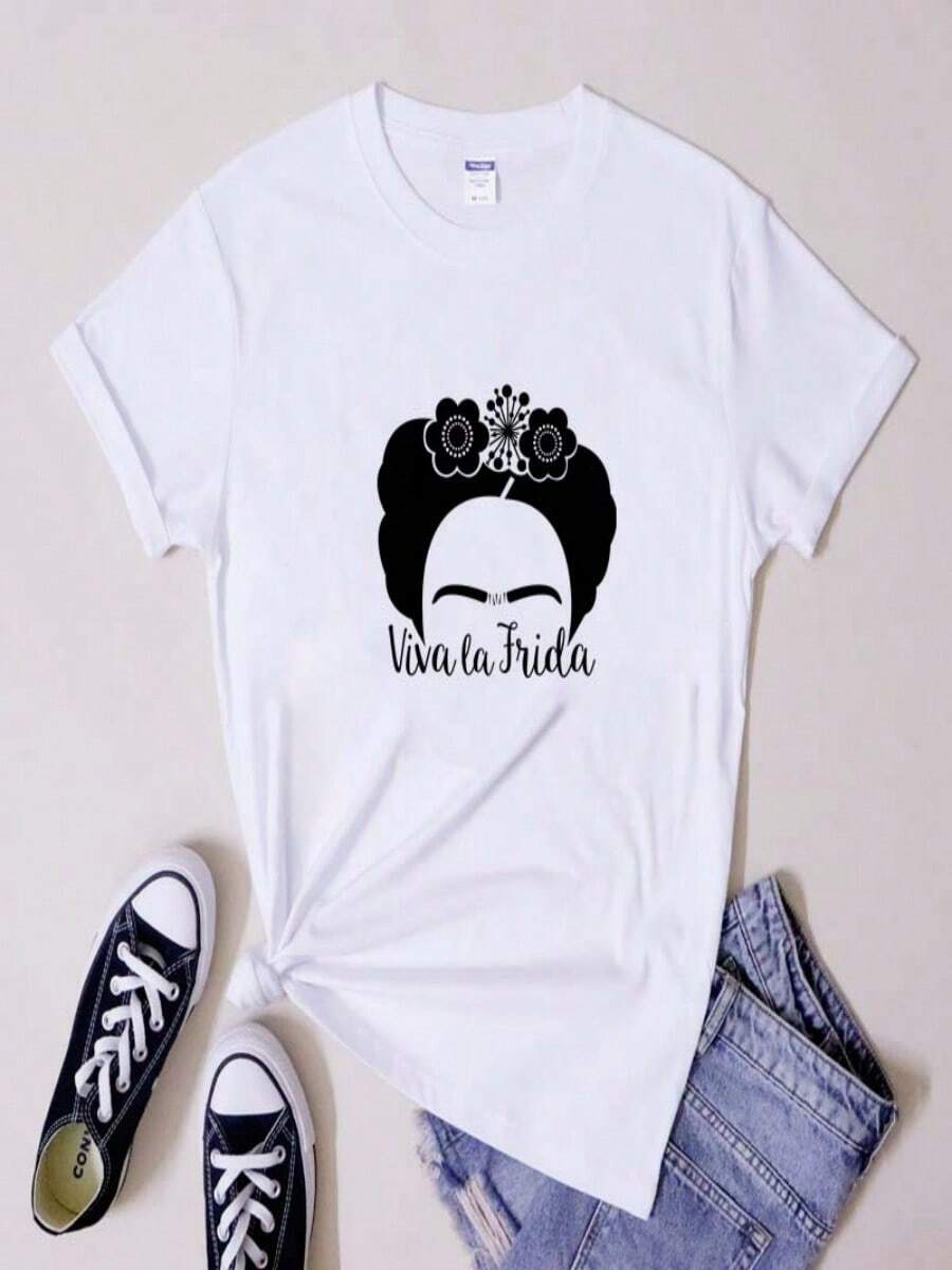 2025 Champion Tank Davis All Match American Fashion Brand Printed Men's And Women's Loose Summer Loose Short Sleeve T Shirt - 白色 - 查看 1