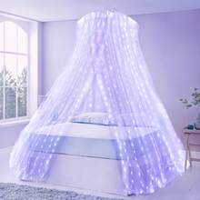 300 LED Fairy Curtain Lights, 9.8ft X 9.8ft Warm White Curtain String Lights, USB Plug In 8 Lighting Modes Christmas Decoration, Hanging Lights With Remote For Bedroom Indoor Weddings Dorm - trắng - Xem 13