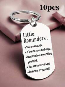 1个/2个/10个装励志钥匙扣，心理健康礼物，送给女儿、妈妈的礼物，送给朋友的提醒礼物，拥抱礼品袋挂件，汽车配件，送给老师、姐妹的礼物创意