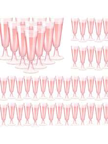 5/10 Pieces Reusable 4.5 Ounces Clear Plastic Champagne, Clear Plastic Champagne Flutes, Shatterproof Plastic Cups For Parties, Weddings And Large Events Back To School, Suitable For Weddings And Outdoor Celebrations, Champagne Flutes Plastic