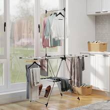 HOMCOM Clothes Drying Racks - Silver - View 1