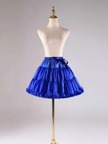 1 件女式洛丽塔风格衬裙，多色云朵设计，蓬松半衬裙带蕾丝，糖果云，柔软网眼带蝴蝶结绳，适合婚礼、派对、角色扮演、舞蹈表演秋季女士服装 - 多色 - 查看 15