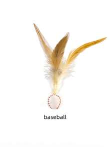 1 pieza/3 piezas Nuevo juguete de pelota elástica con plumas rojas para gatos, juguete de mascota que se entretiene solo, juguete interactivo para gatos