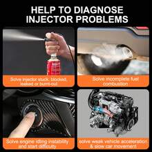 Kit de herramientas de limpieza de inyector de combustible, 8 modos de pulso, probador de inyector, con 4 adaptadores de limpiador de inyectores, herramientas de limpieza de bricolaje con - Naranja - Ver 5