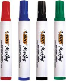 , Marking, Marcador de pizarrón, Colores Negro y Rojo, Ancho de línea 3.0 y 5.9mm, White Board Dura Hasta 4 días destapado 2 piezas - Surtido de 4 colores - Ver 4