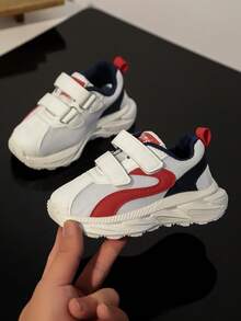 1-7 Years Old Unisex Baby Soft Comfortable Sports Shoes, Toddler Anti-Slip Durable Casual Sneakers For Boys & Girls, Breathable Mesh Patchwork Outdoor Running Shoes, Autumn/Winter