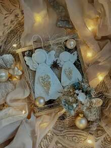 3pcs Angel Hanging Ornament Molds - European Heart Shaped Silicone Molds For Resin/Plaster/Concrete Casting, Suitable For Wedding, Valentine's Day, Christmas Decorations - Easy Release Non-Stick Craft Molds, DIY Home Decor Gifts, Polka Dot Pattern, Smooth Surface, Gift Making